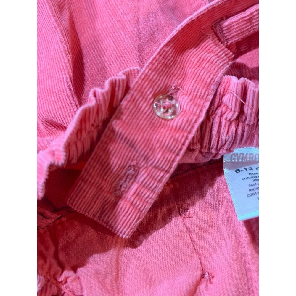 Gymboree Pink Corduroy Bunny Hot Air Balloon Overalls 6-12 Months RN70530